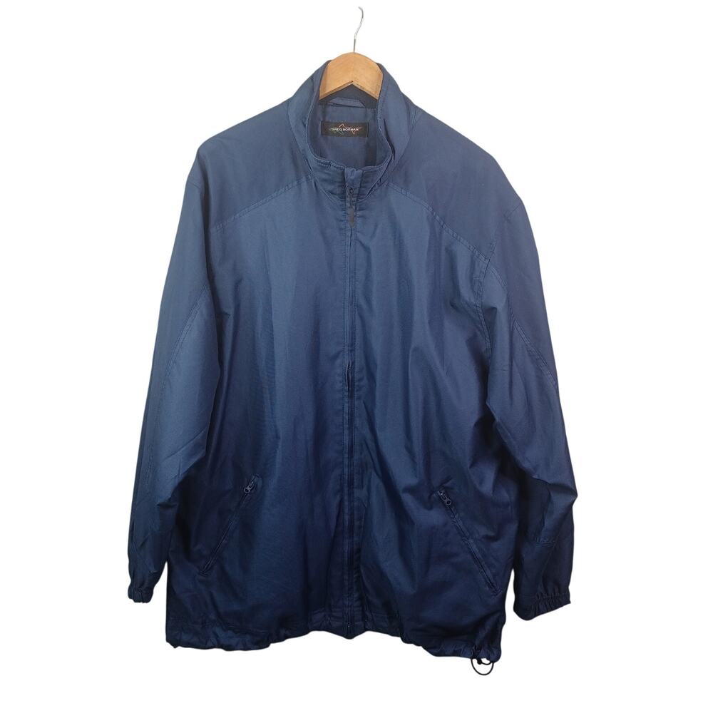 Greg Norman Men's Golf Jacket Size XL Blue Performance Athletic Windbreaker